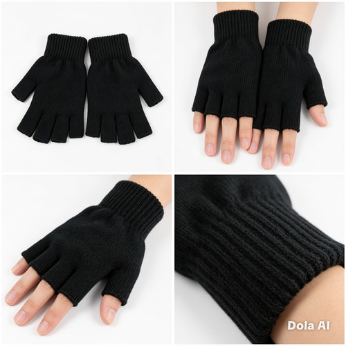 Fingerless gloves work thermal - fingerless,