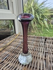 Vintage Swedish Art Glass Bud Vase Hand Blown