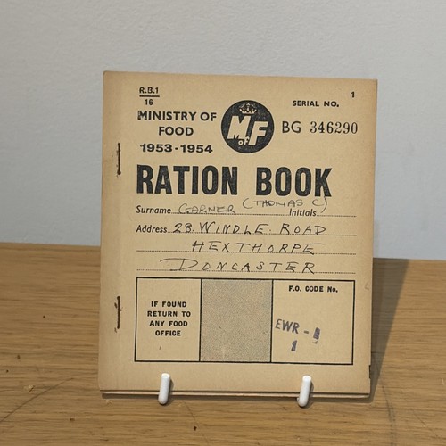 Ministry food ration book - food,