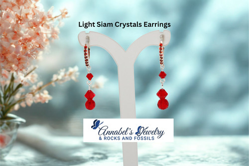 Light siam crystals earrings - light,