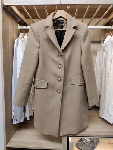 Zara overcoat jacket - jacket, small