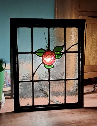 Restored stained glass leaded - stained,