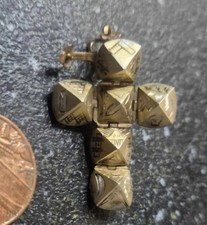 Antique 9ct Gold Masonic Cross & ball Pendant with Egyptian symbolism