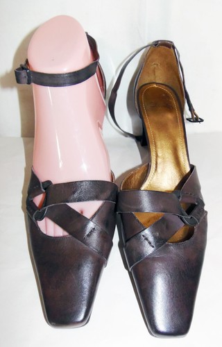 Clarks brown leather ankle - brown,