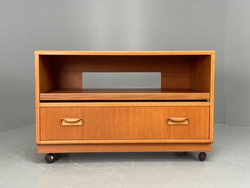 Vintage teak media unit plan - media, g