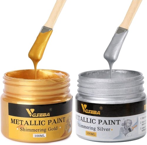 Acrylic paint metallic - acrylic, gold