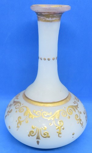 White frosted glass gold - white,