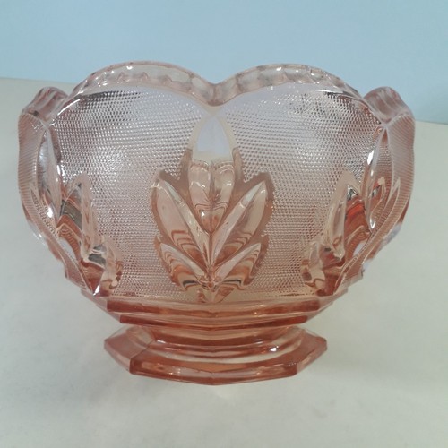 Art deco german pink glass - pink,
