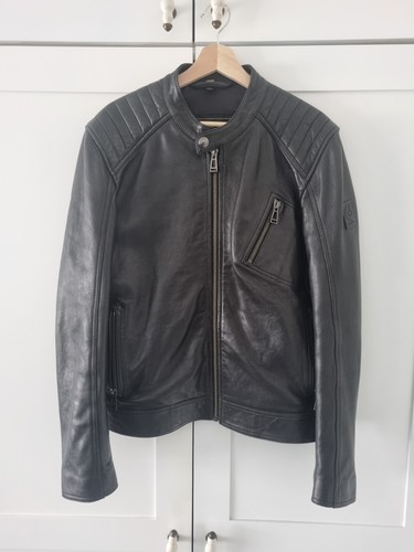 Belstaff mens black leather - belstaff, v