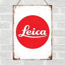 LEICA Camera Retro Metal Wall Sign Plaque Vintage 35mm Film Man Cave Photography