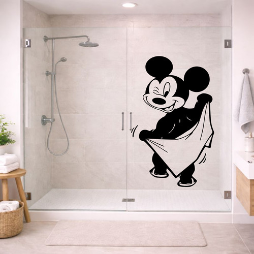 Funny bathroom micky - funny, stickers