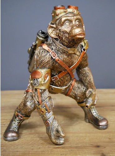 Steampunk chimp monkey - steampunk,