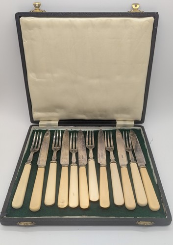 Antique cased set six - set, of