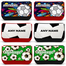 FOOTBALL Personalised Name Pencil Case Bag School Stationary Kids Boys Gift New