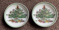Pair of Spode Christmas Tree