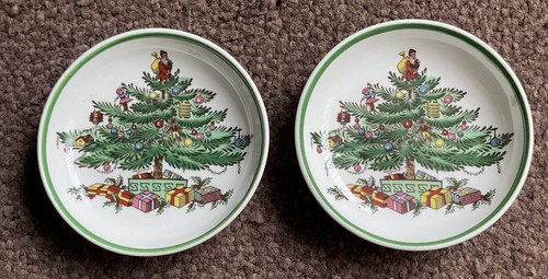 Pair spode christmas tree - of,