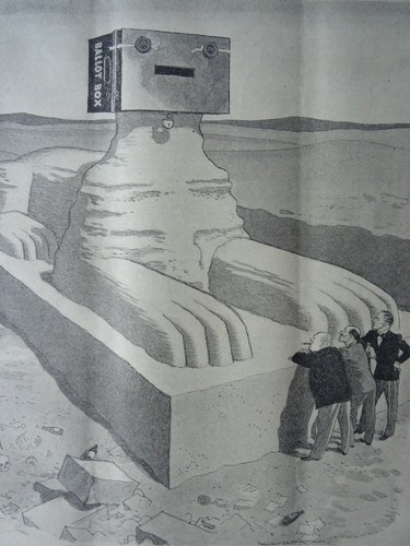 1945 original print ww2 egypt - print,