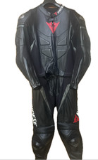 Dainese Avro 2 Piece Leather Suit Black with Red accents Size 52 Large Bargain! 