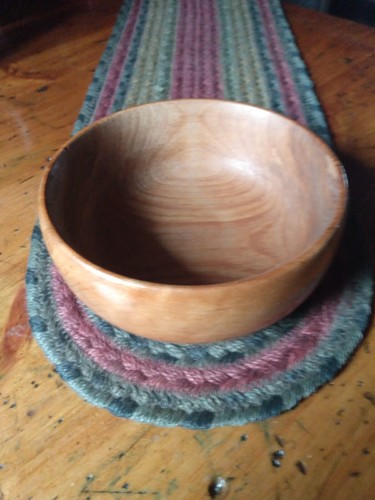 Wooden bowl red - maple,, hand