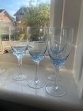 libby blue crystal wine