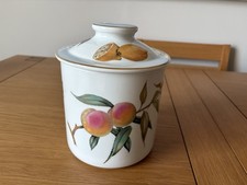 Royal Worcester Evesham Gold Storage Jar – 15cm – Vintage Kitchen Canister