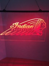 Indian Motorcycle  Led neon Light Sign Man Cave Garage