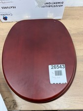 Croydex Mahogany Effect Standard Close Solid Wood Toilet Seat