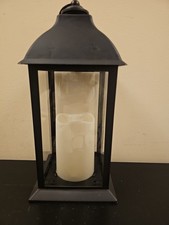 Small Black Led Candle Lantern