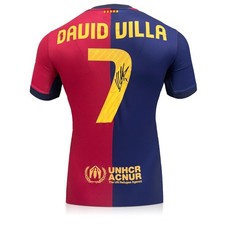 David Villa Signed Barcelona