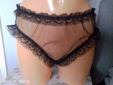 Sissy sheer black nylon full