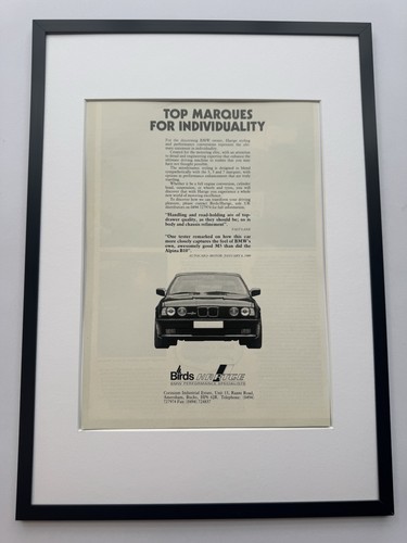 Framed mounted 1989 e34 bmw - framed,
