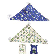 2 Sets of Reptile Canvas Hammock Reptiles Sleeping Nest Triangular Hammock