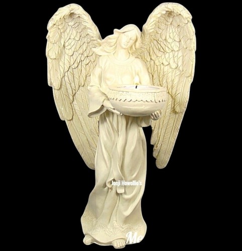 Standing angel candle holder - candle,