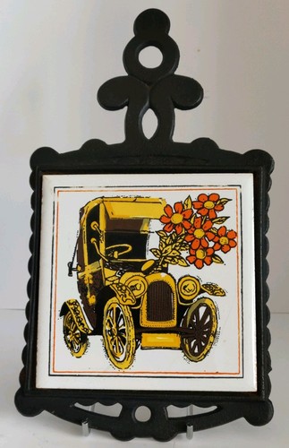 Vintage cast iron tile - vintage,
