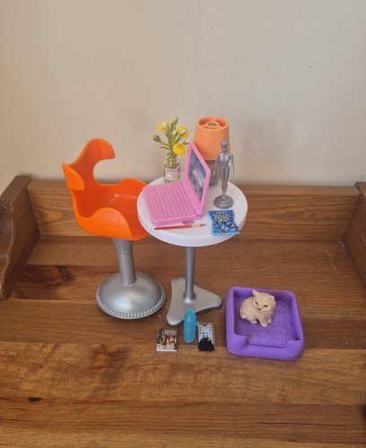 Barbie dolls study office set - study,