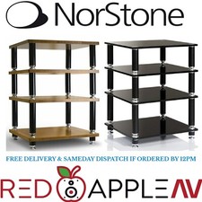 Norstone Stabbl Modular HiFi AV Rack Black/Bamboo or Black Glass FREE P&P