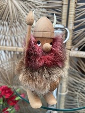 Vintage Teak Viking Gonk Danish Figurine Hans Bolling Mid Century Modern Denmark