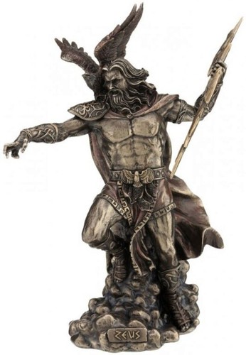 Zeus bronze statue 30cm - zeus,