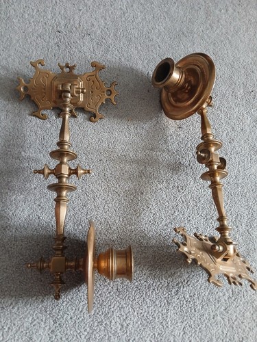 Antique victorian brass piano - antique,