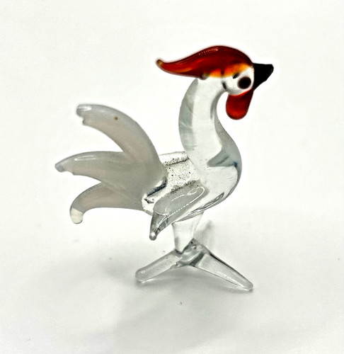 Vintage art glass cockerel - vintage,