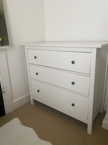 Ikea hemnes white chest 3 - white,