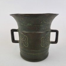 Vintage bronze mortar - vintage,