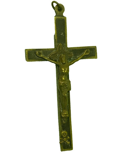 Crucifix wall hanging brass - hanging,