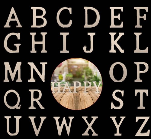 8cm wooden letters capital - 8cm,