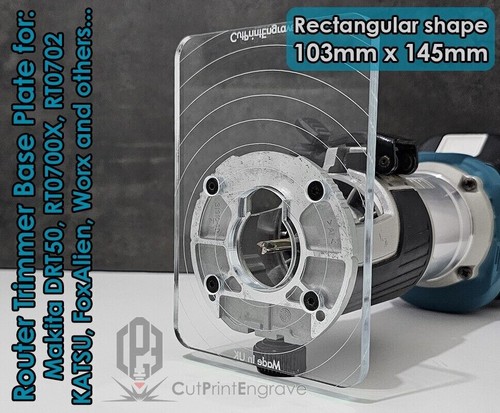 Rectangular router base plate - rectangular,