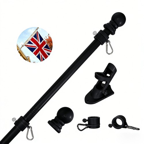 6ft aluminum flagpole wall - aluminum,