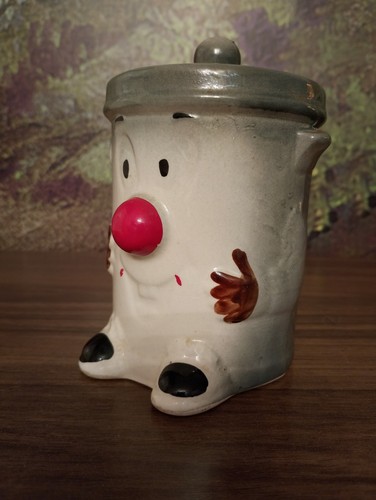 Vintage dusty bin money box - vintage,