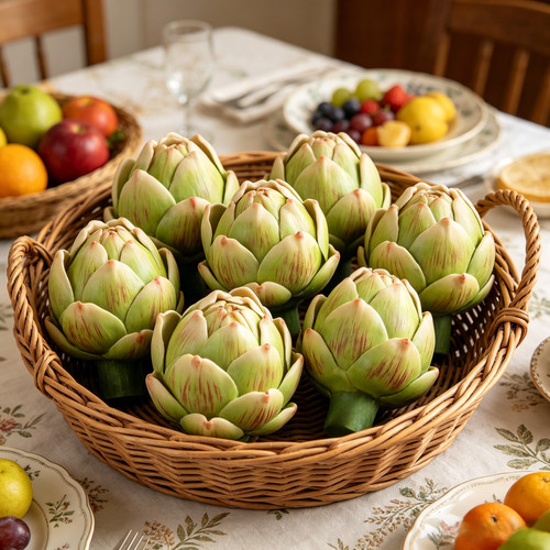 Green faux artichokes or - 1,