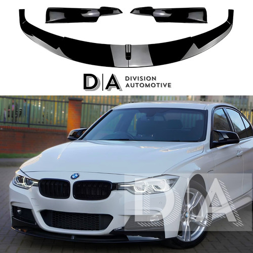 Gloss black front bumper - front,