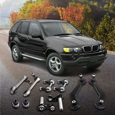 Rear Control Arms Tie Rod Sway Bar Links Ball Joints Kit for BMW X5 E53 2000-06